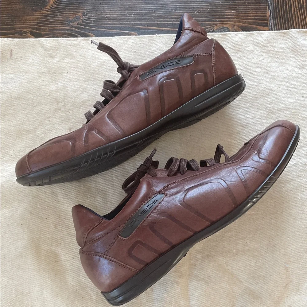 Prada Montecarlo Re-Edition 2005 Brown Leather Unisex Sneakers - Picture 7 of 12